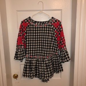 Anthropologie Gingham Tunic